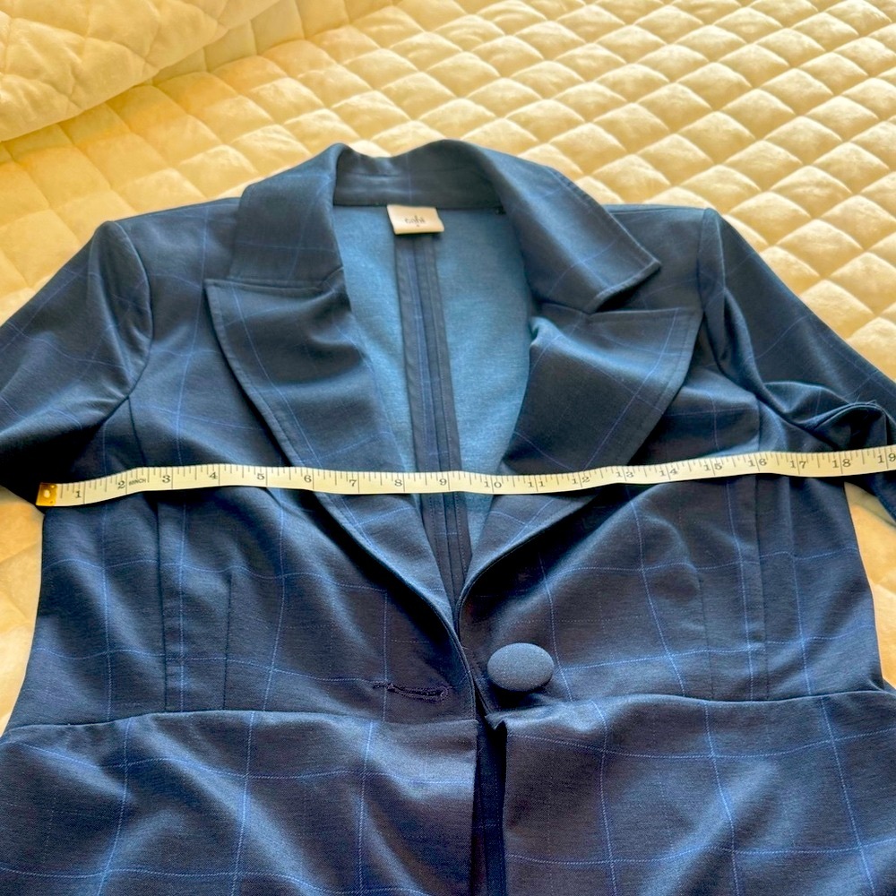 CAbi I 5475 Dark Blue Checkered Blazer - Picture 6 of 11